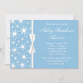 Snowflakes Sweet 16 Winter Wonderland Blue Kaart (Voorkant)