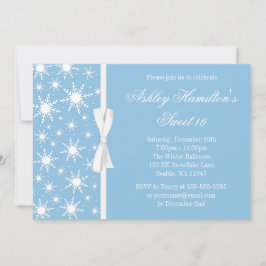 Snowflakes Sweet 16 Winter Wonderland Blue Kaart