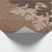 Snowflakes tegen Rustic Burlap - Holiday Chic Cadeaupapier (Hoek)
