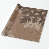 Snowflakes tegen Rustic Burlap - Holiday Chic Cadeaupapier (Uitgerold)