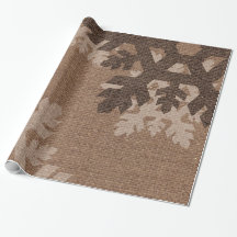 Snowflakes tegen Rustic Burlap - Holiday Chic