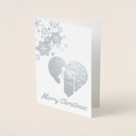 Snowflakes Theme Netball Kerstmis Folie Kaarten