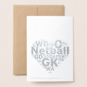 Snowflakes Theme Netball Kerstmis Folie Kaarten (Met envelop)