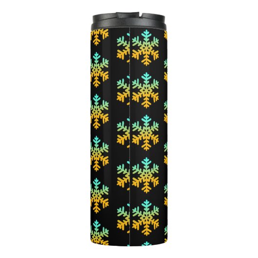 Snowflakes Thermische trommel Thermosbeker (Achterkant)