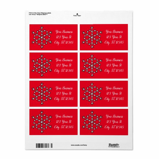 Snowflakes Thunder_Cove Etiket (Full Sheet)