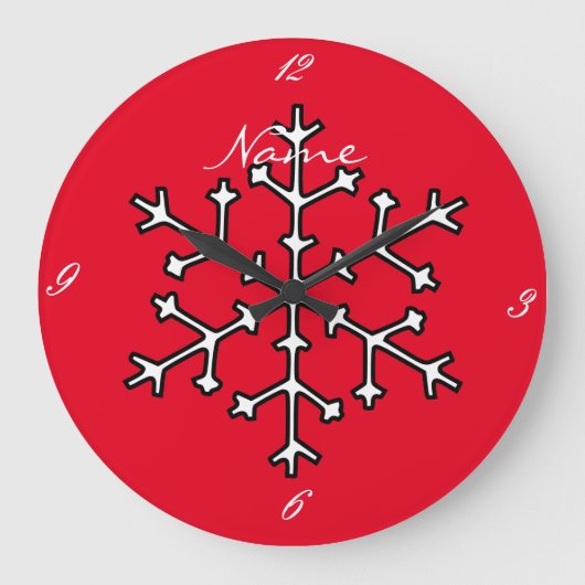 Snowflakes Thunder_Cove Grote Klok (Voorkant)