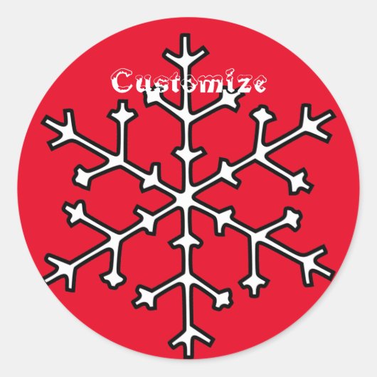 Snowflakes Thunder_Cove Ronde Sticker (Voorkant)
