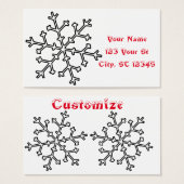 Snowflakes Thunder_Cove Visitekaartje (Voorkant /achterkant)