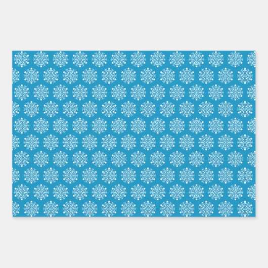 Snowflakes Tiled Design Wrapping Paper Sheets (Voorkant 2)