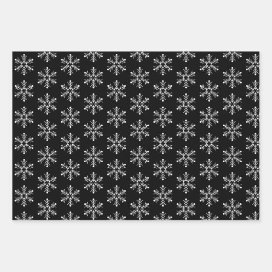 Snowflakes Tiled Design Wrapping Paper Sheets (Voorkant 3)