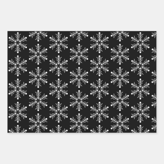 Snowflakes Tiled Design Wrapping Paper Sheets (Voorkant 2)