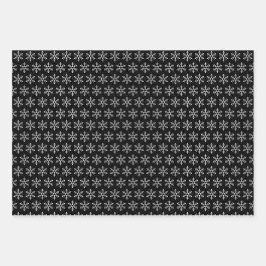 Snowflakes Tiled Design Wrapping Paper Sheets (Voorkant)