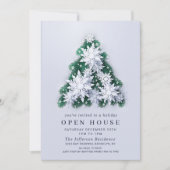 Snowflakes Tree CHRISTMAS HOLIDAY OPEN HOUSE Kaart (Voorkant)