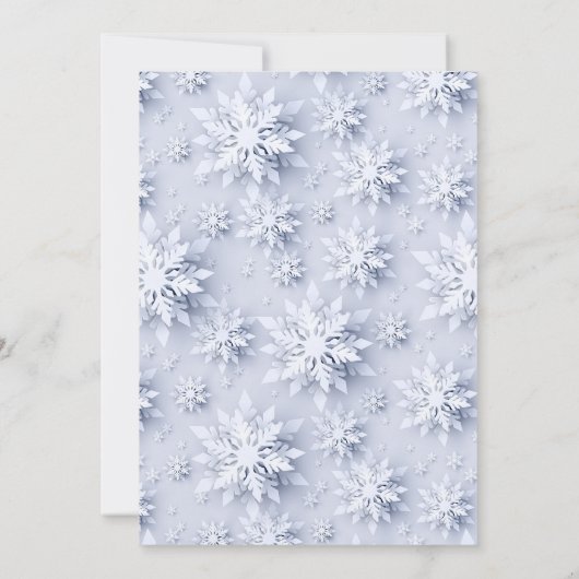 Snowflakes Tree CHRISTMAS HOLIDAY OPEN HOUSE Kaart (Achterkant)