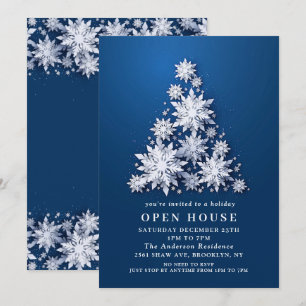 Snowflakes Tree CHRISTMAS HOLIDAY OPEN HOUSE Kaart