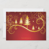 Snowflakes & Trery-kerstfotokaart Kaart (Achterkant)