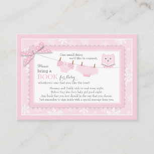 Snowflakes Tutu Diaper brengt een boekenkaart mee Informatiekaartje