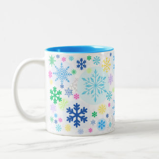 Snowflakes Tweekleurige Koffiemok