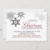 Snowflakes - Uitnodiging voor kerstfeest (Voorkant)