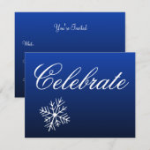 Snowflakes Vakantie Uitnodigingen (Voorkant / Achterkant)