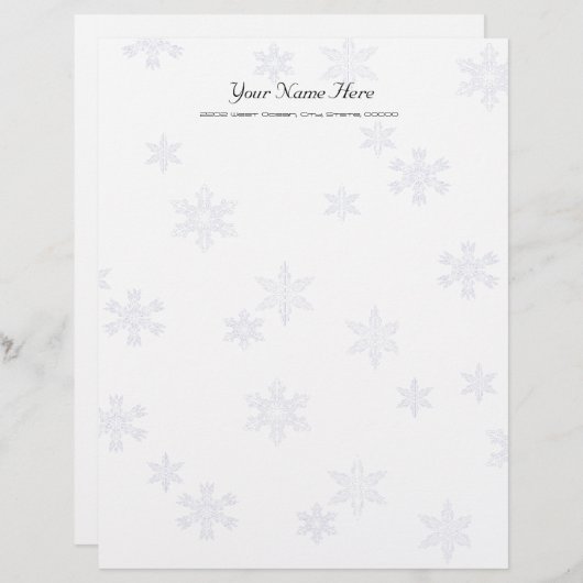 Snowflakes van briefpapier (Voorkant / Achterkant)