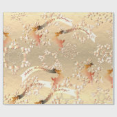 Snowflakes van de feestdag op Roos Gold Wrapping Cadeaupapier (Vlak)