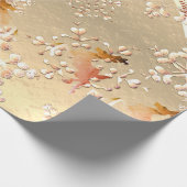 Snowflakes van de feestdag op Roos Gold Wrapping Cadeaupapier (Hoek)