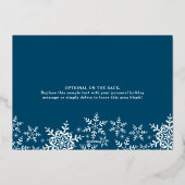 Snowflakes van de Prettige feestdagen Red Gold Foi (Achterkant)