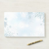 Snowflakes van feestdag post-it® notes (Op bureau)