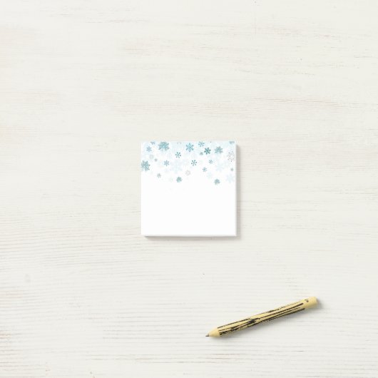 Snowflakes van feestdag post-it® notes (Op bureau)