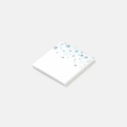Snowflakes van feestdag post-it® notes (Schuin)
