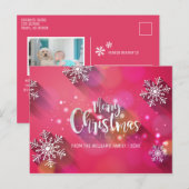 Snowflakes van fijne kerst Foto Feestdagenkaart (Voorkant / Achterkant)