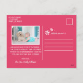 Snowflakes van fijne kerst Foto Feestdagenkaart (Achterkant)