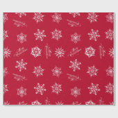 Snowflakes, van kerstavond cadeaupapier (Vlak)