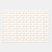 Snowflakes van witte en goudkerst inpakpapier vel (Voorkant 2)