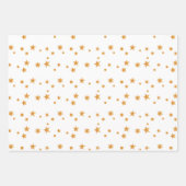 Snowflakes van witte en goudkerst inpakpapier vel (Voorkant)