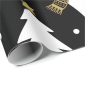 Snowflakes, van zwarte en witte kerst cadeaupapier (Rol Hoek)