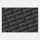 Snowflakes, van zwarte en witte kerst inpakpapier vel (Voorkant)