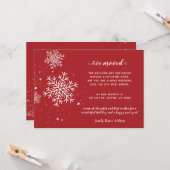 Snowflakes Vlamt Holiday Moving Aankondiging (Voorkant / Achterkant in situ)