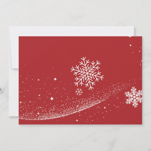 Snowflakes Vlamt Holiday Moving Aankondiging (Achterkant)