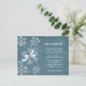 Snowflakes Vlamt Holiday Moving Aankondiging Briefkaart (Staand voorkant)