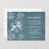 Snowflakes Vlamt Holiday Moving Aankondiging Briefkaart (Voorkant / Achterkant)