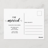 Snowflakes Vlamt Holiday Moving Announding P Briefkaart (Achterkant)