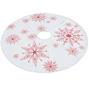 Snowflakes Vleekboomrok Fleece Kerstboom Rok