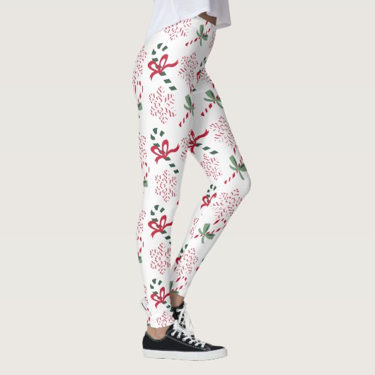 Snowflakes, voor de feestdag, op wit leggings (Rechts)