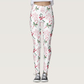 Snowflakes, voor de feestdag, op wit leggings (Voorkant)