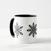 Snowflakes voor de Mok van feestkoffie (Voorkant links)