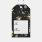 Snowflakes voor feestdagen - Kerstmis Cadeaulabel (Voorkant)