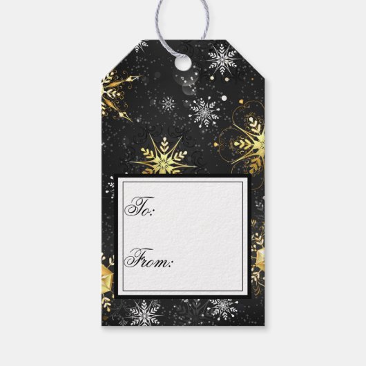 Snowflakes voor feestdagen - Kerstmis Cadeaulabel (Voorkant)