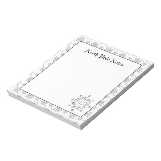 Snowflakes voor feestdagen notitieblok (Linkerzijde)